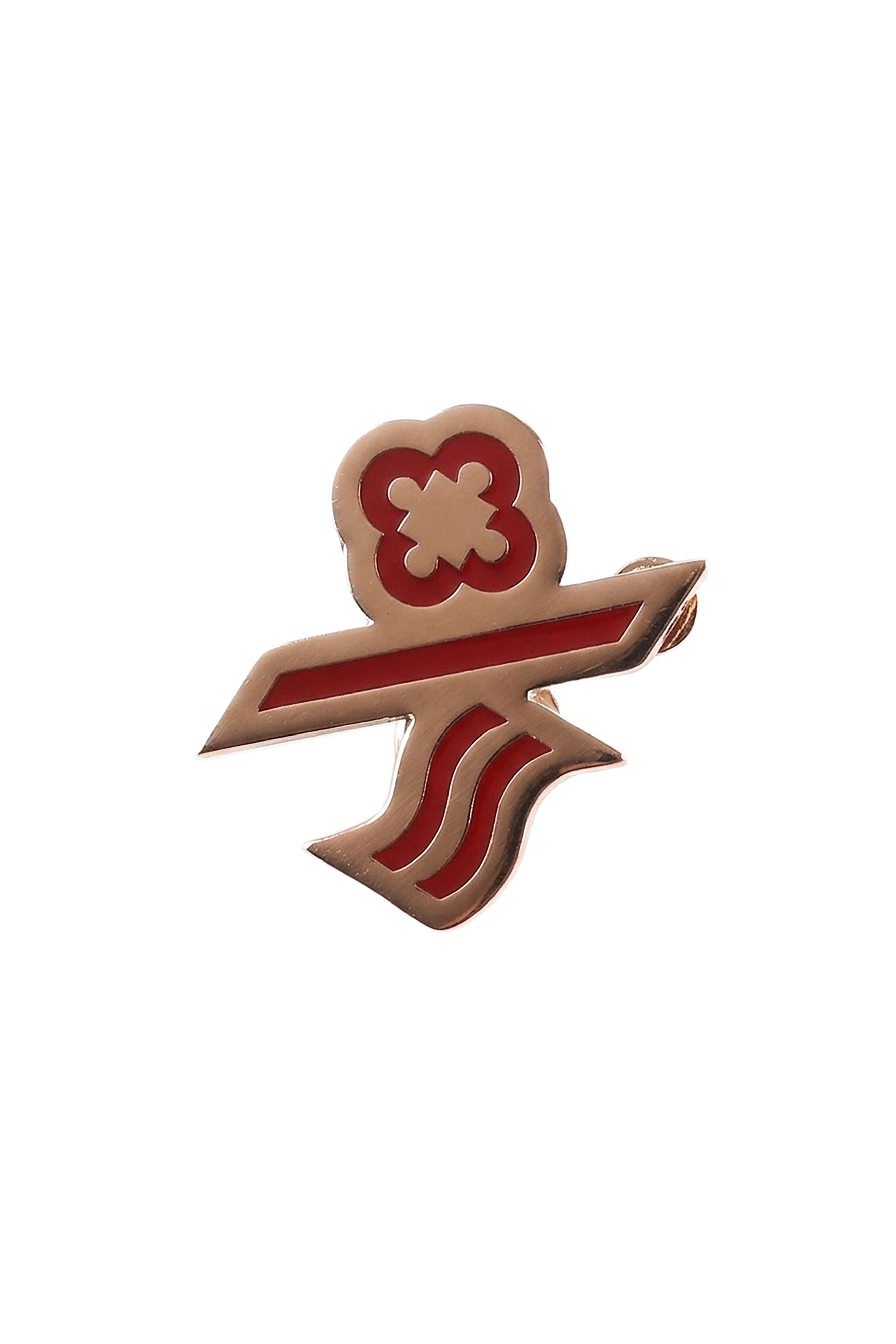 Die Cut Etched Brass Enamel Lapel Pin